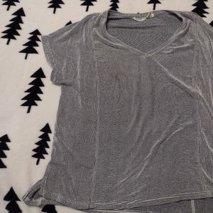 Navy and white striped top